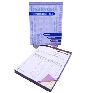 Sevk İrsaliyesi 2 Nüsha 12 Koçan