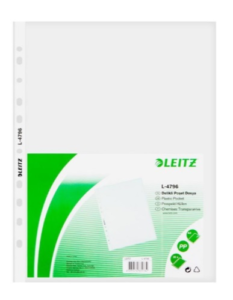 Leitz 4796 A4 Delikli Şeffaf Poşet Dosya 100'lü Paket