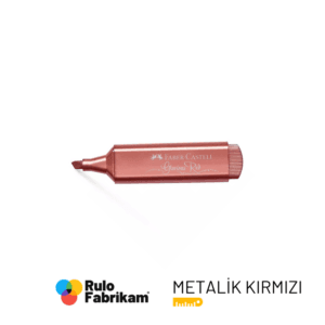 Faber Fosforlu Kalem 46 Metalik Kırmızı