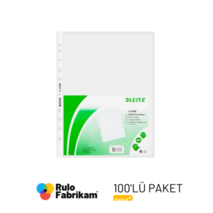 Leitz 4796 A4 Delikli Şeffaf Poşet Dosya