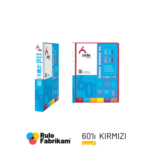 Önder Pp Öncepli 60Lı Sunum Dosyası Kırmızı