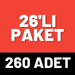 26 Paket - 260 Adet