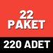 22 Paket - 220 Adet