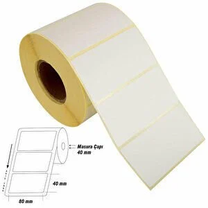 40mm x 80mm Termal Etiket 1000 Sarım