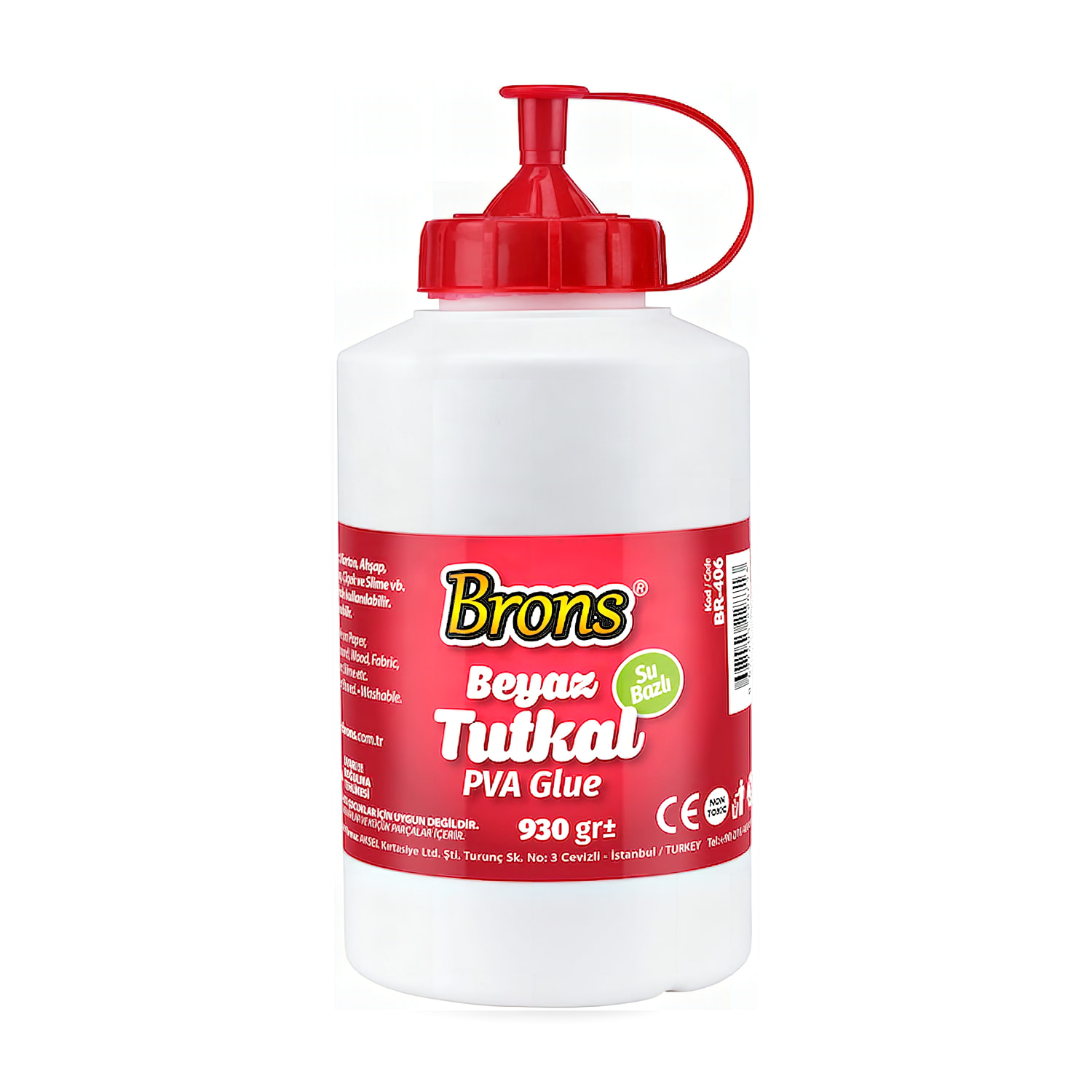 Brons Beyaz Plastik Tutkal 900 gr