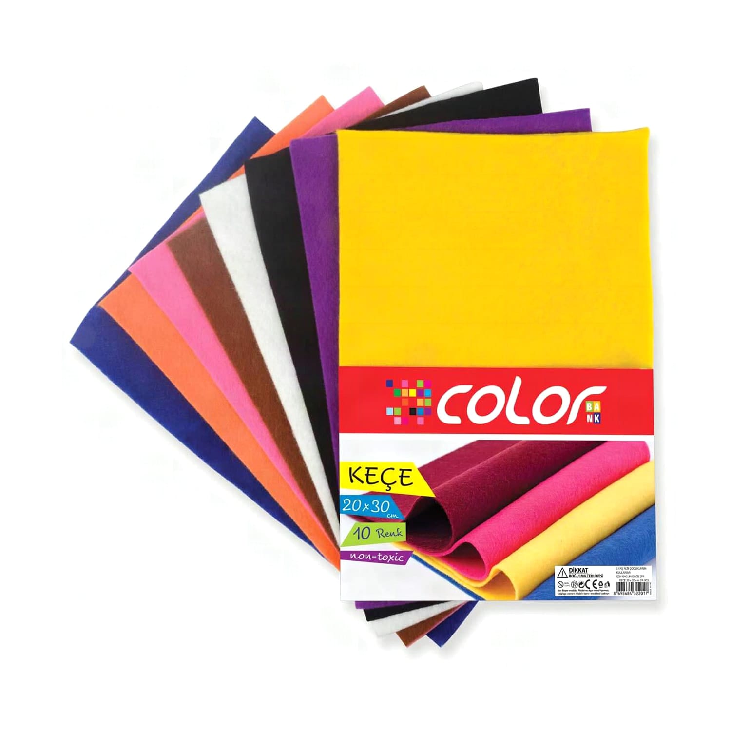 Colorbank A4 Keçe Renkli CK-003 10'lu Colorbank A4 Keçe Renkli CK-003 10'lu