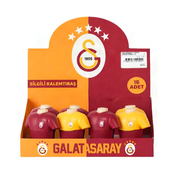 Galatasaray Formalı forma desenli kalemtıraş gövdesi ve kutu duruşu