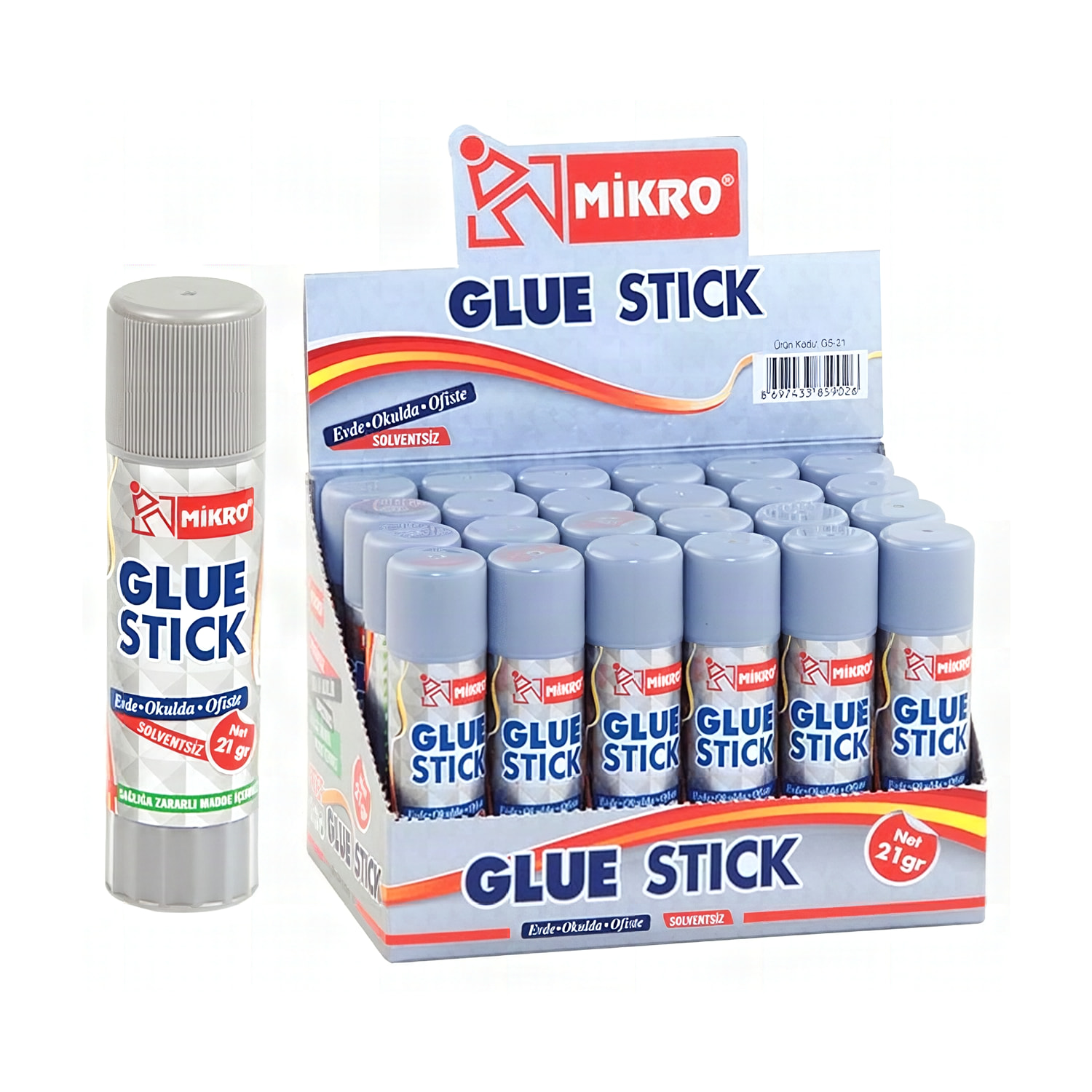 Mikro 21 gr Glue Stick Yapıştırıcı Mikro 21 gr Glue Stick Yapıştırıcı
