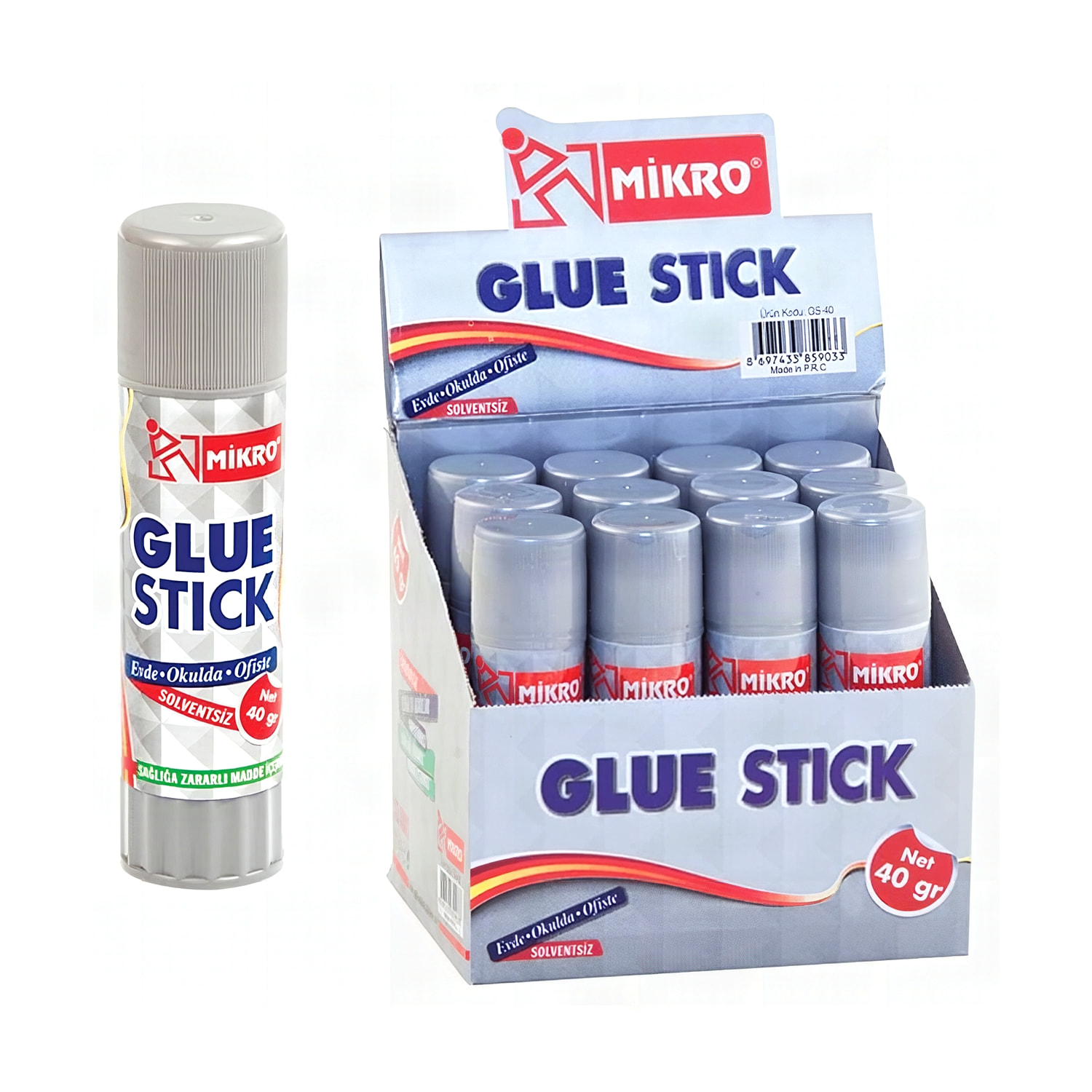 Mikro 40 gr Glue Stick Yapıştırıcı Mikro 40 gr Glue Stick Yapıştırıcı