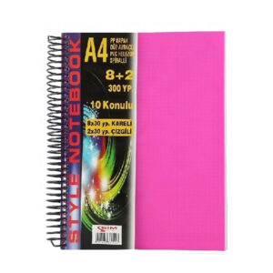 Simplus A4 8+2 250 Yaprak Plastik Kapak Ayraçlı Defter