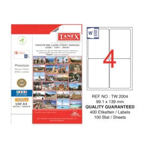 Tanex Lazer Etiket 99,1x139 TW-2004